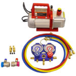 Bolton Tools A/C Manifold Gauge Set 3 Cfm 1/4 HP Refrigeration Vacuum Pump HVAC